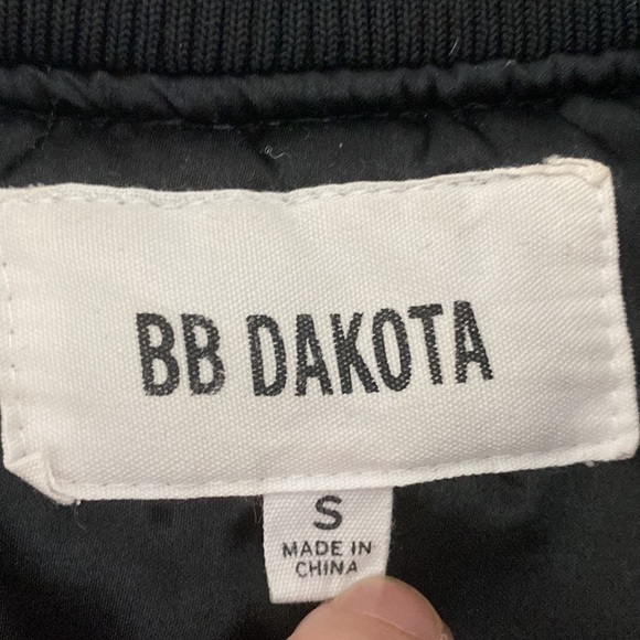 BB Dakota black bomber jacket size small - Picture 2 of 5